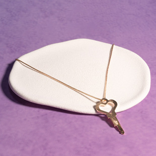 Chastity Lock Neutral Key Heart Necklace Pendant Erotic Key Accessories Chastity Lock Accessories
