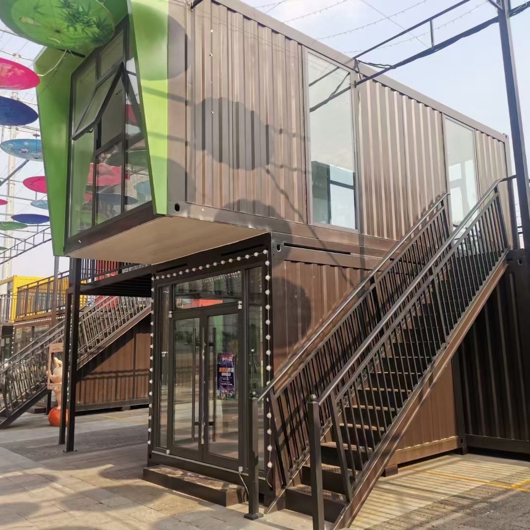 Residente a estrenar Creative Container Resort B & B Hotel Habitación móvil Estructura de acero Sala de sol Sala de contenedores