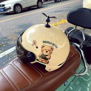3C Certified Electric Vehicle Helmet - Cartoon Bear Design