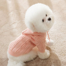 宠物春秋季猫咪毛球毛衣宠物狗两脚保暖带帽中小型犬泰迪宠物衣服