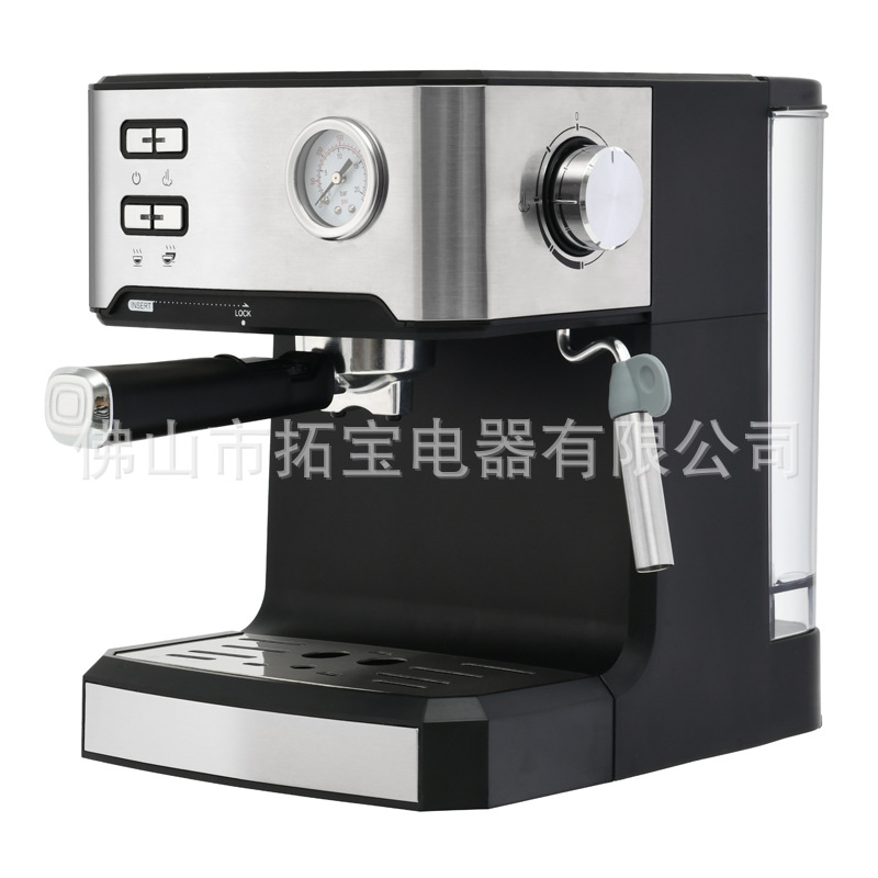 Coffelady con mesa espresso, cafetera casera, cafetera de vapor, cafetera semiautomática de burbujas de leche