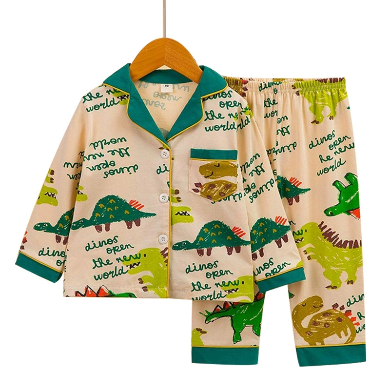 Children's long-sleeve, pijama, set, cardigan, cartoon trousers, children's clothing
