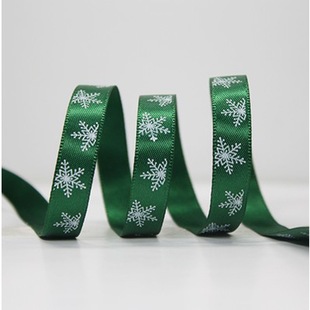 100 Yards) Korean Net Same Style Red Snowflake 1cm Wide Baking Packaging Box Accessories Ribbon/decorative Ribbon Wholesale