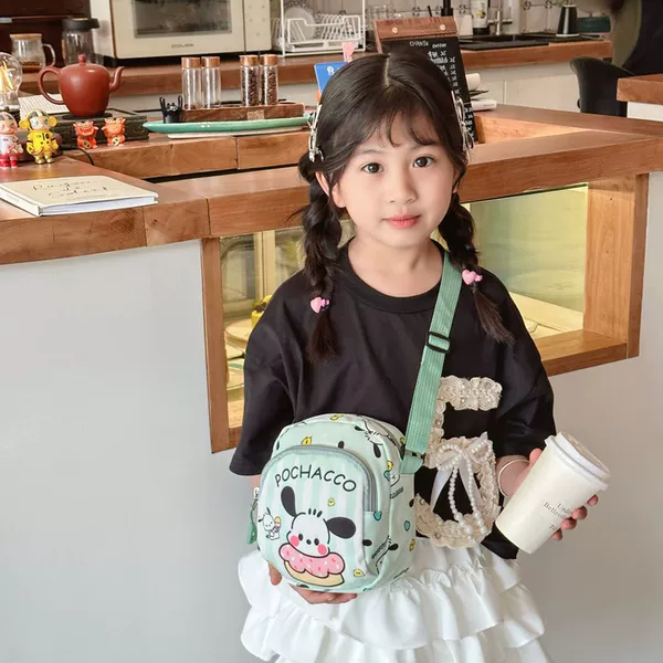 Cute Girls Bag 2024 New Style Princess Coin Purse Cartoon Fashion Crossbody Bag Kuromi Small Bag