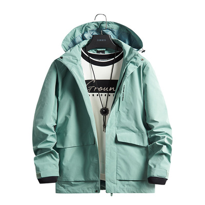 夏戶外老年男純色短褲綠色現貨其它長袖冬季沖鋒衣休閑外套