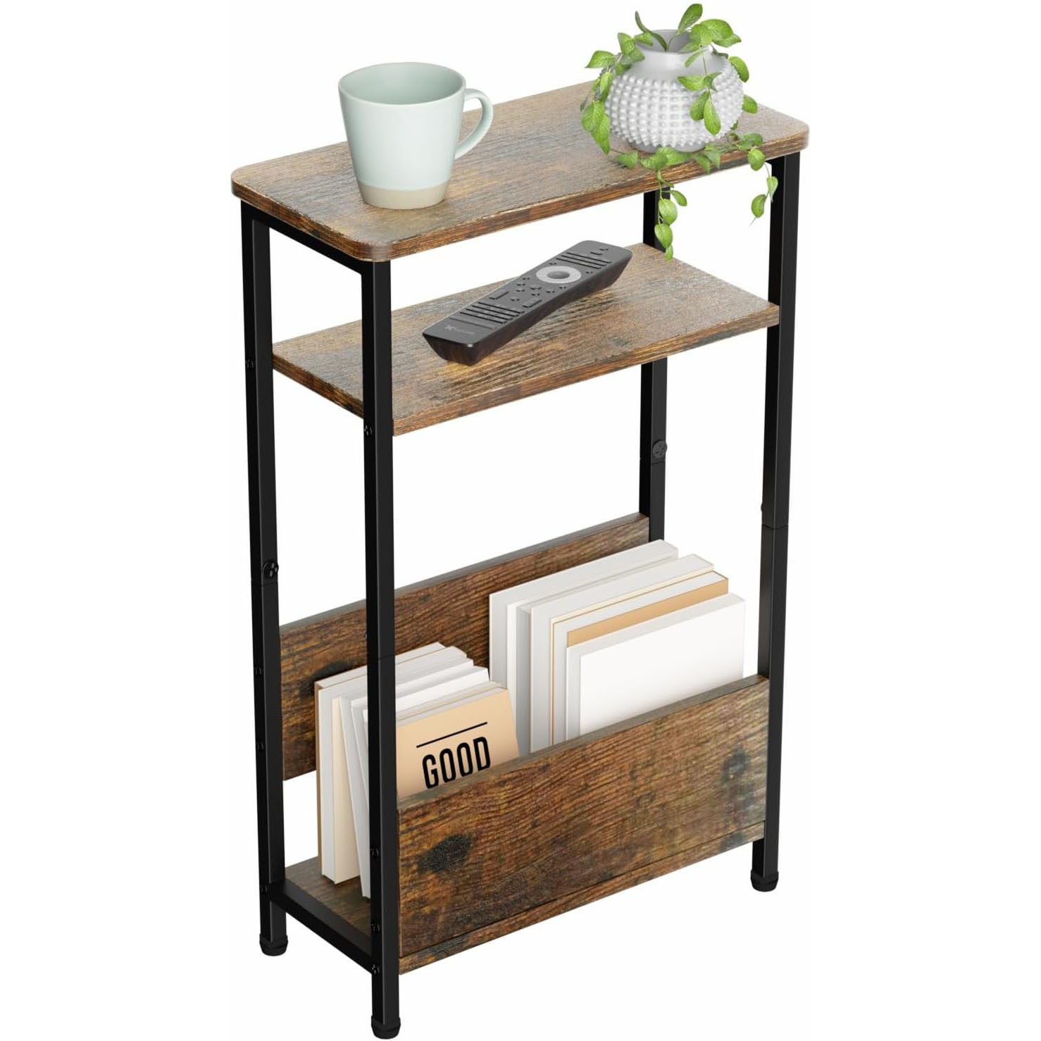 Mesa de cierre de metal, mesa de sofá, mesa lateral, mesa de exhibición, adecuada para pasillo, dormitorio, sala de estar, vestíbulo