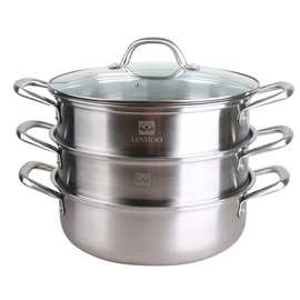朗赫(LUVHOO)凡尔赛三层不锈钢汤蒸锅LH-ZG03礼盒装 商务礼品