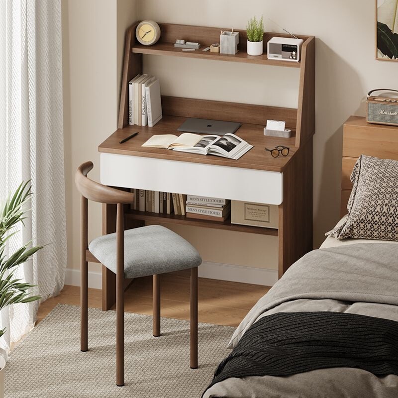 Student Desk, Simple Home-Use Children's Study Desk with Integrated Bookshelf, Small Apartment Bedroom Bedside Writing Desk, Computer Desk Student Desk, Simple Home-Use Children's Study Desk with Integrated Bookshelf, Small Apartment Bedroom Bedside Writing Desk, Computer Desk