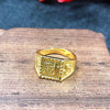 Yiwu imitation gold jewelry manufacturer Men's opening blessing to get rich imitation gold ring gold plating rings