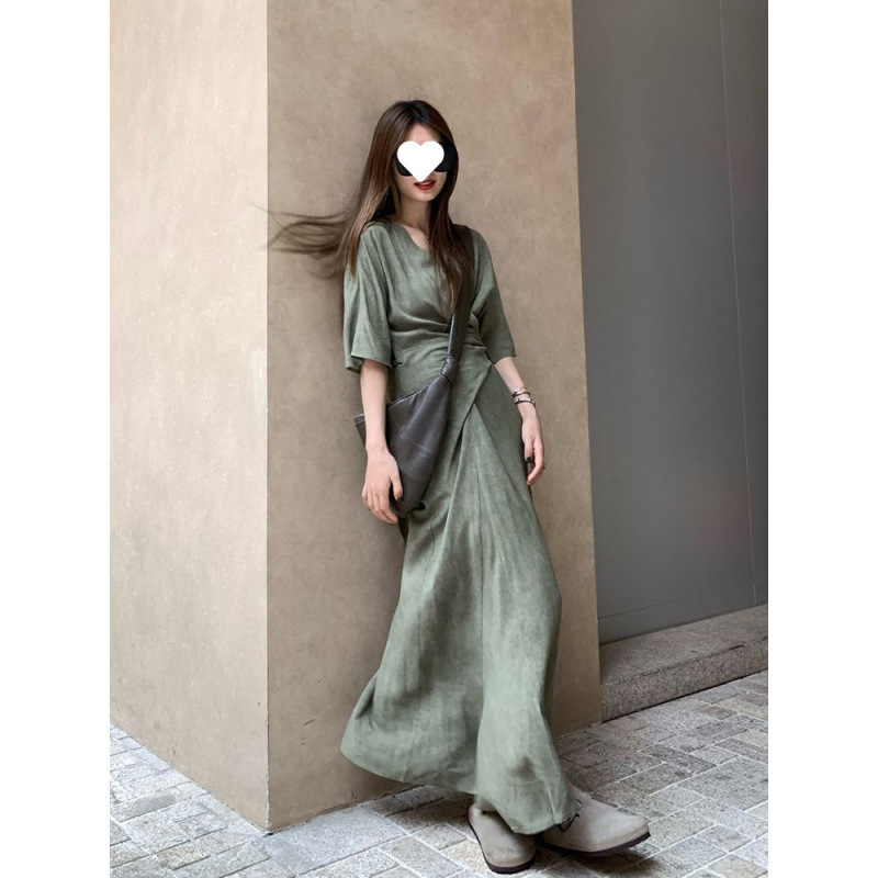 Designed One-Piece Strap Fishtail Skirt 2025 Summer Simple Hong Kong Style Commuter Waist Dress