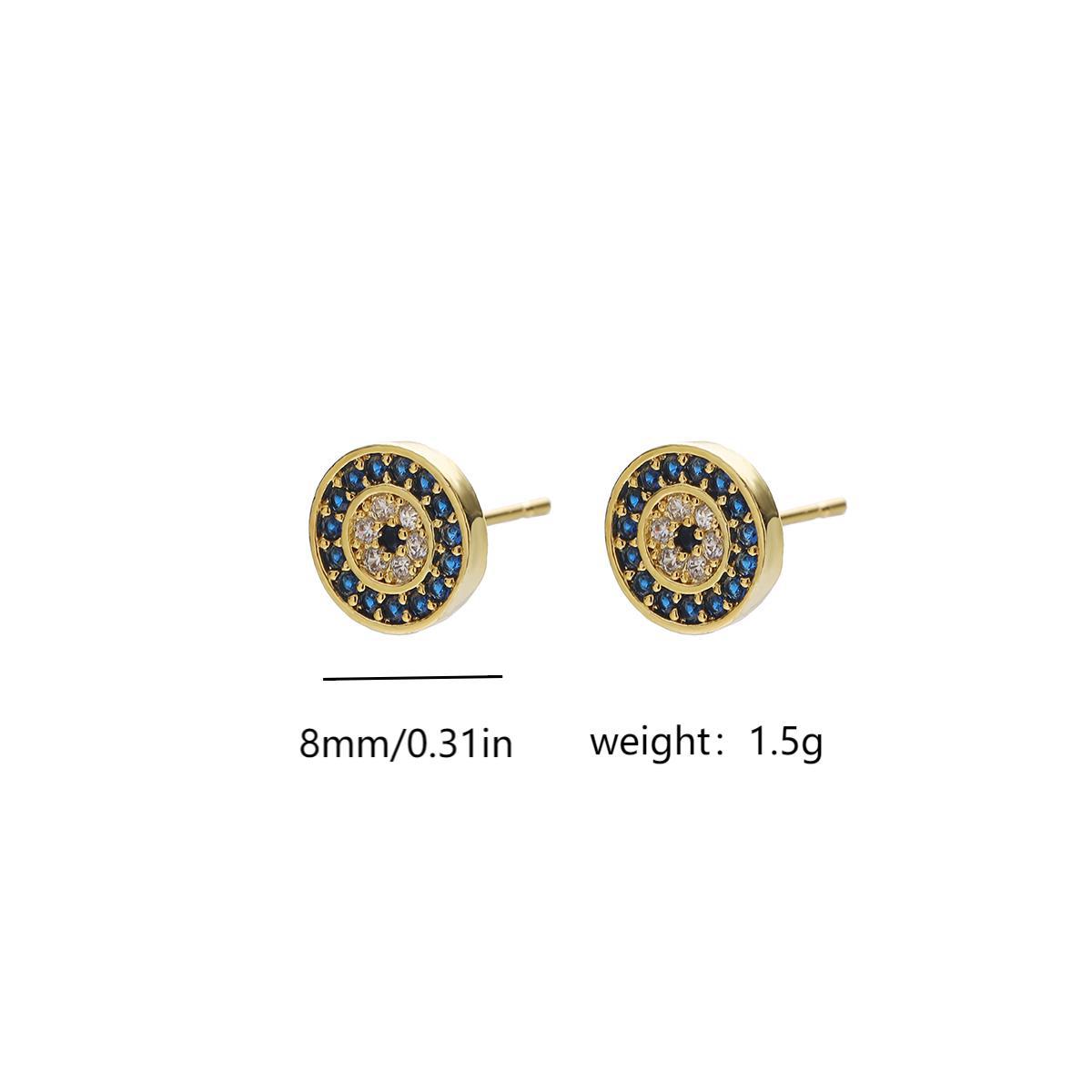 Men's, Unisex Gender 1 Pair IG Style Hip-Hop Geometric Copper Zircon Men's Unisex Earrings Ear Studs