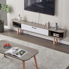 实木电视柜小户型实木腿落地简约经济型出租房客厅电视柜超窄简易