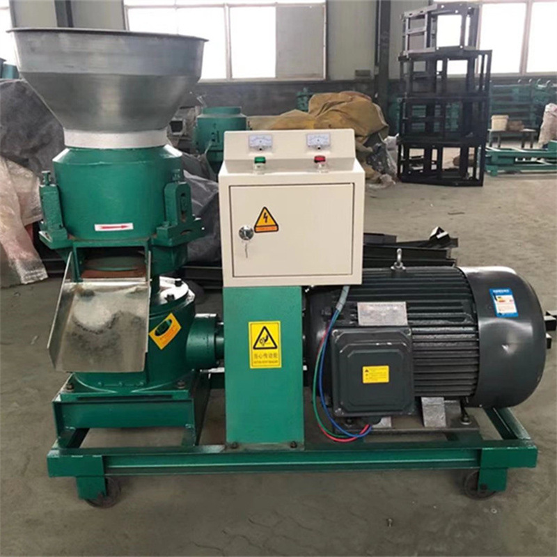 畜牧养殖混合饲料颗粒机 铜芯电机狗粮猫粮机组 中小秸秆造粒设备