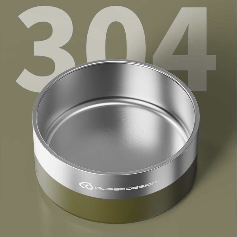 New 304 Thickened Stainless Steel Pet Bowl Cat and Dog Drinking…
