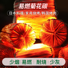 烧烤店专用菊花炭无烟碳烧烤碳烧烤燃料取暖炭木炭围炉煮茶取暖