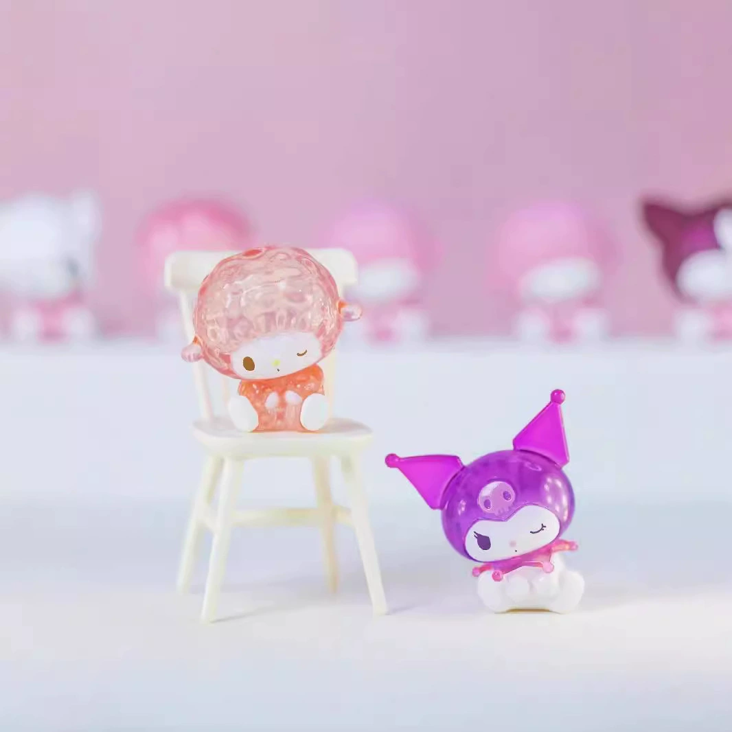 Настоящая серия Sanrio Family Crooked Head Candy Grape слепая зона слепые слепые слепые Mengli настольная качель