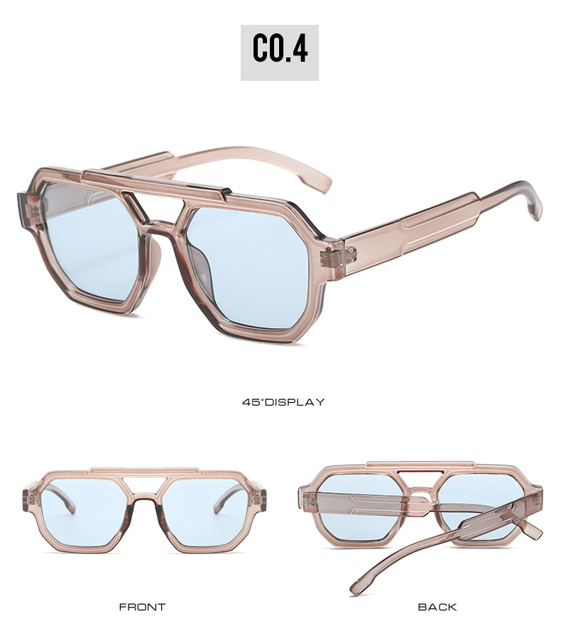 Solid Color Pattern Unisex Gender Elegant, Basic Style Elegant Basic Solid Color PC UV400 Protection Polygon Full Frame Women's Sunglasses