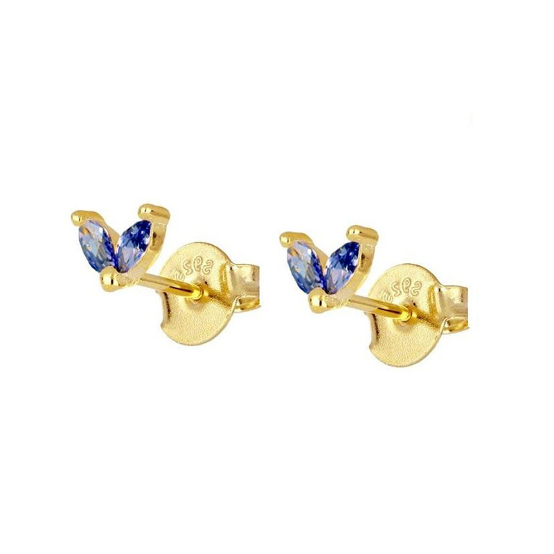 Copper Material Leaf, Star, Flower Pattern Women'S Gender 1 Pair Ins Style Simple Style Leaf Star Flower Copper Plating Inlay Zircon Drop Earrings Ear Studs