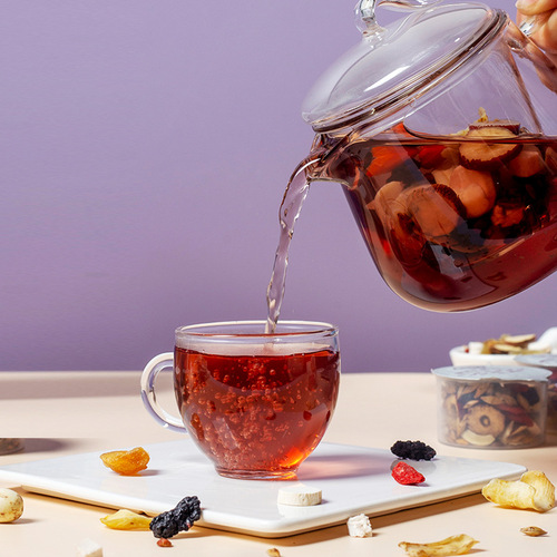 Really domestic jujube kernel lily tuckahoe tea sleeping tea 6 cans of Bozhou scented tea men's tea packaging canned health scented tea