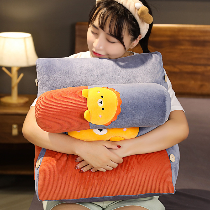 Cute cartoon three dimensional pillow for bed for students