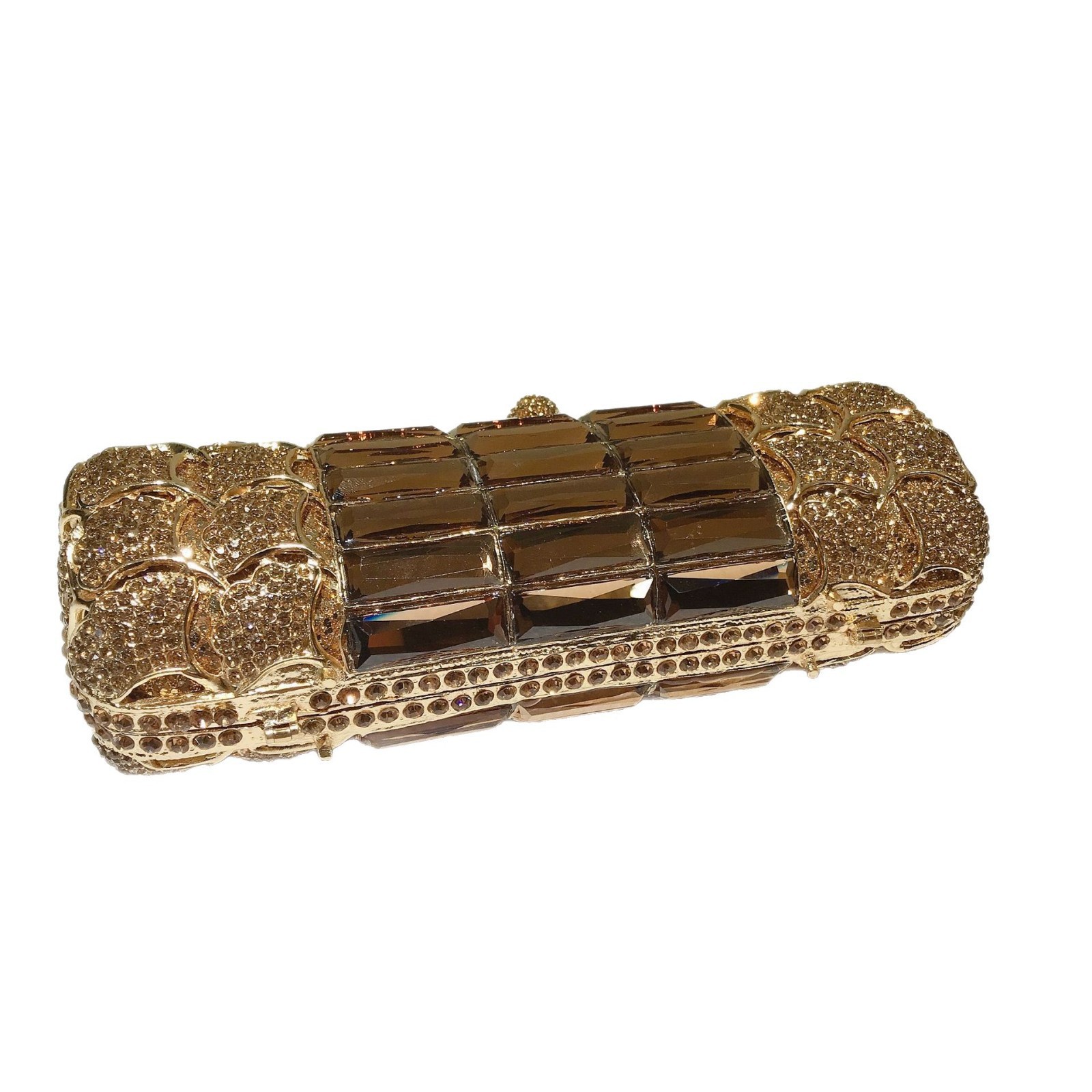 Suministro transfronterizo de bolsas de diamantes amarillo limón damas bolsas de diamantes exportación de bolsas de cena de oro