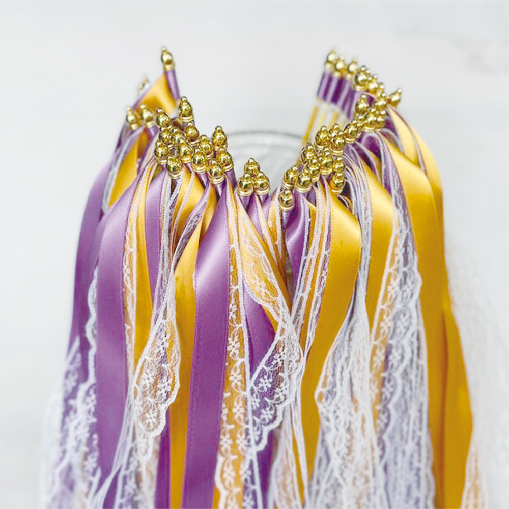 Europa y Estados Unidos decoraciones de boda transfronterizas varitas de hadas, campana de encaje, cinta varita mágica, decoración de boda de hadas
