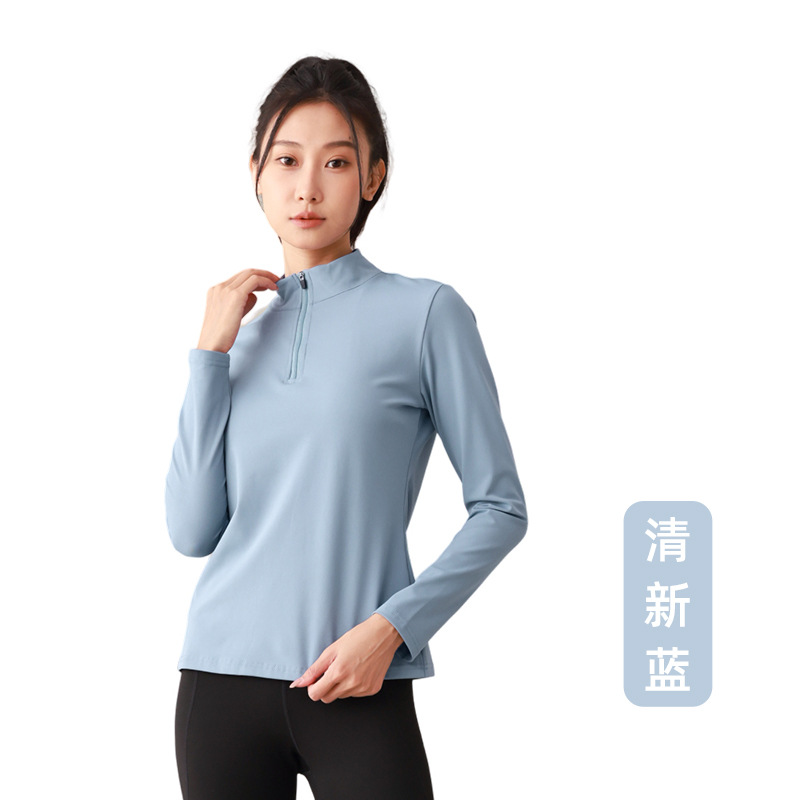 Ropa de yoga de primavera para mujer, tops de fitness de manga larga, nueva ropa de correr de secado rápido, ropa deportiva de entrenamiento ajustada para mujer, en stock