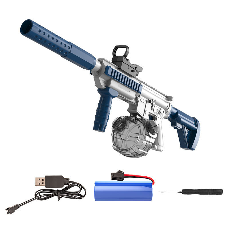 Pistola de agua eléctrica transfronteriza M416 de potencia continua Absorción automática de agua Alta presión Potente pistola de agua con chorro de agua Nuevo juguete de pistola de agua