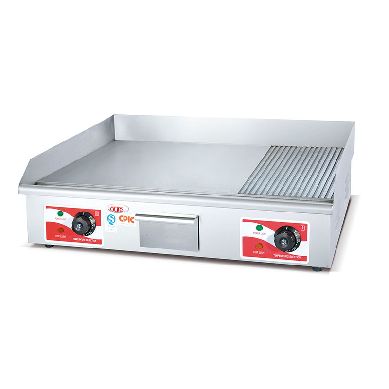 欧特厂家电半平半坑扒炉手抓饼机OT-822煎牛排机 扬州炒饭 鱿鱼机