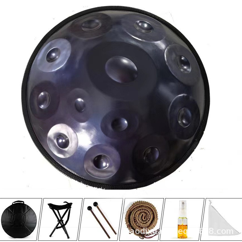 Instrumentos musicales Disco de mano Batería Handpan de grado profesional Disco de mano 440Hz 432HZ Tambor etéreo Tambor de lengua de acero Exclusión transfronteriza