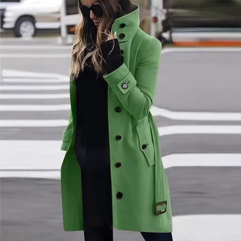 2024 Трансграничная Амазонка осень-зима новый стройный шерстяной пальто женская куртка