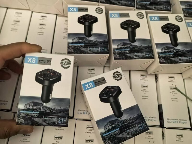 X8 国境を越えた電子商取引メーカー FM 車 Bluetooth MP3 プレーヤー ハンズフリー通話音声ブロードキャスト PD 高速充電 U ディスク|undefined