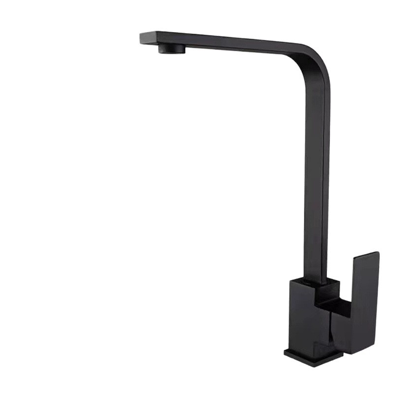 Fábrica de cocina al por mayor para el hogar de acero inoxidable lavabo de vegetales cuadrado negro pintura europea grifo de vegetales fríos y calientes image 6