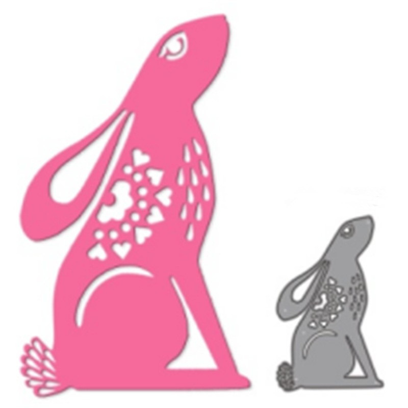 镂空爱心复活节兔子切纸金属压花刀模碳钢蚀刻切割刀模