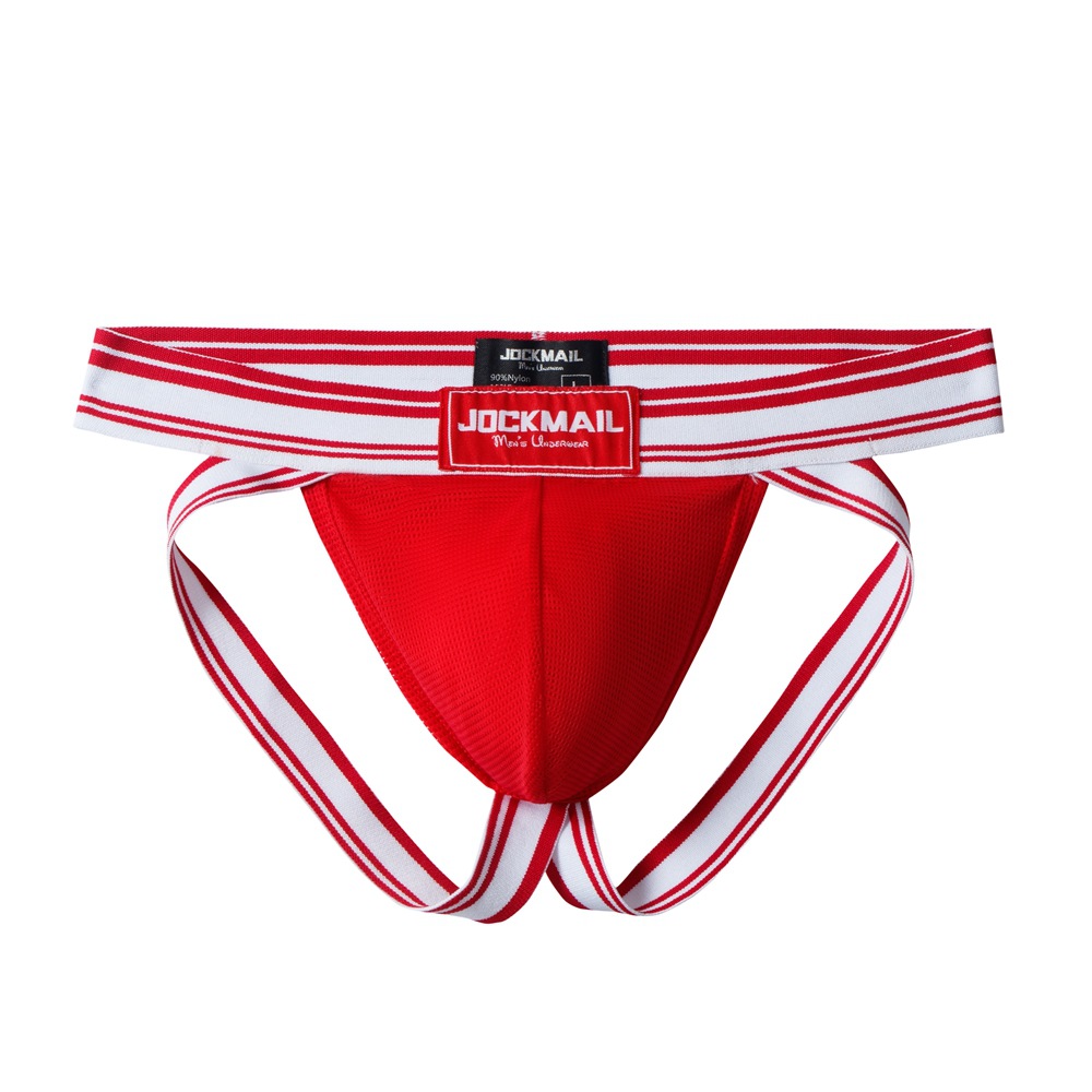 JOCKMAIL sexy ropa interior de los hombres de malla transpirable Gran Tanga sexy ropa interior deportiva elástica
