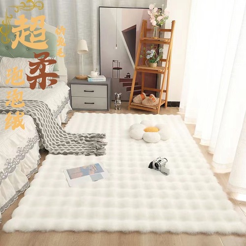 Cross-border special supply of cream style plush carpet, bay window blanket, bubble velvet floor mat, bedside blanket, bay window mat, blanket, coffee table mat