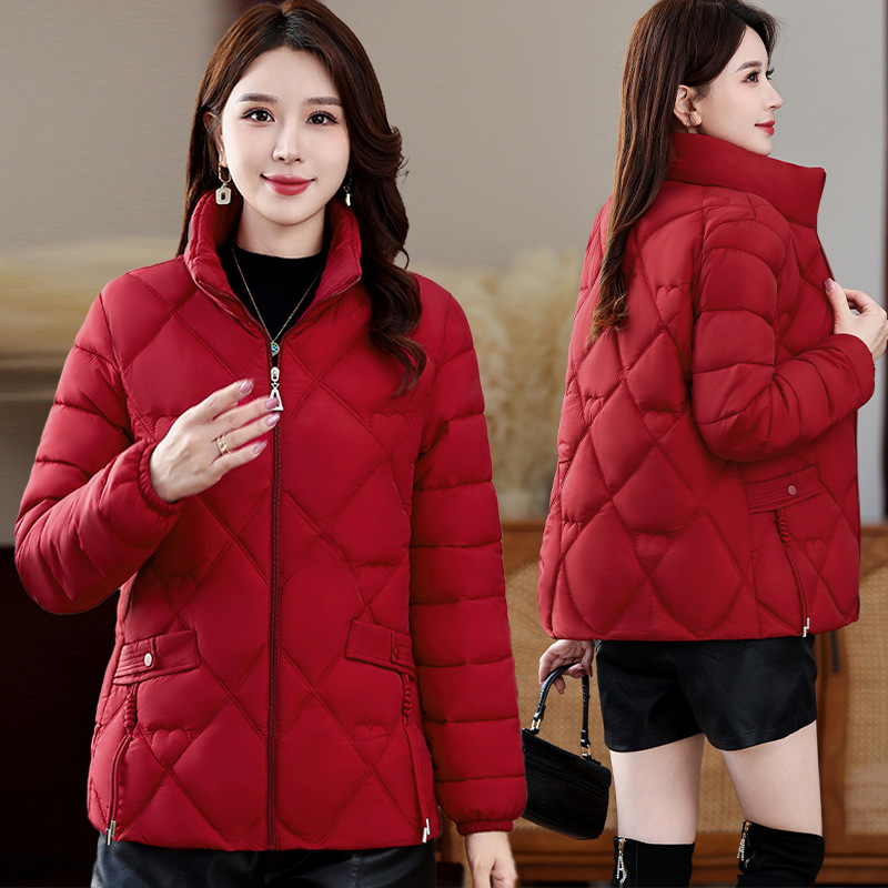Madre de algodón chaqueta de invierno nueva moda suelta delgada de cuello de algodón ligero chaqueta de algodón pequeño delgada image 1