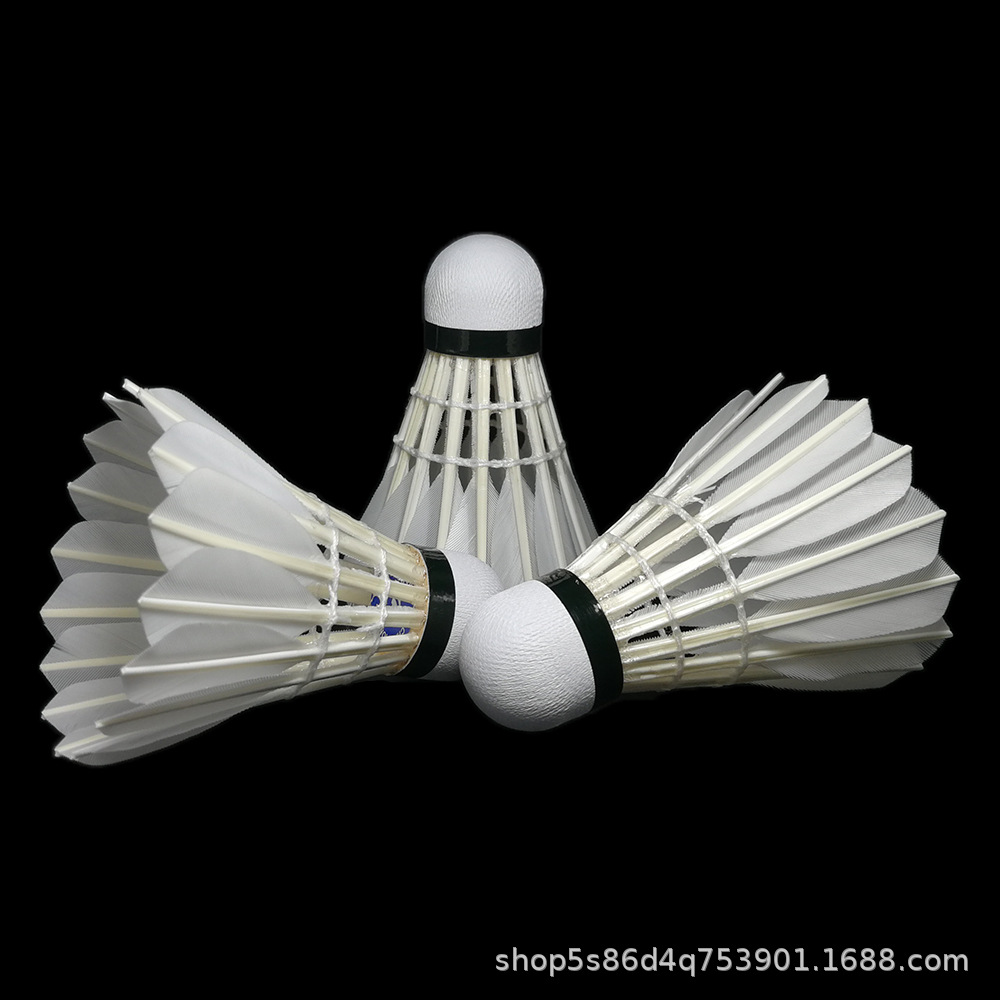 Goose Feather Badminton Flies Stably and Has Good Durability. a Box of 50 Competition Balls Is Available in Batches