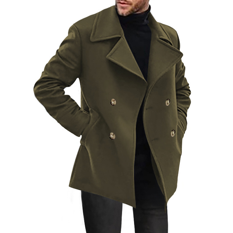 Cappotto uomo slim fit revers antivento casual per autunno_voghion.com
