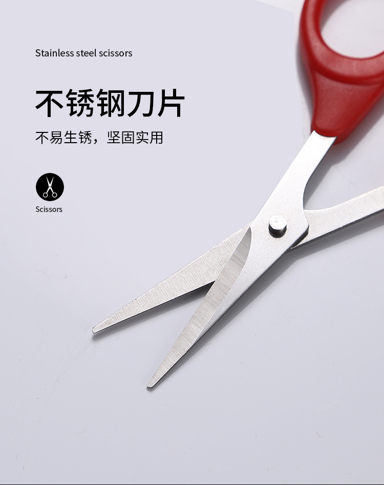 工厂现货批发不锈钢直头美容小剪刀修眉化妆美容剪学生手工小剪刀详情2