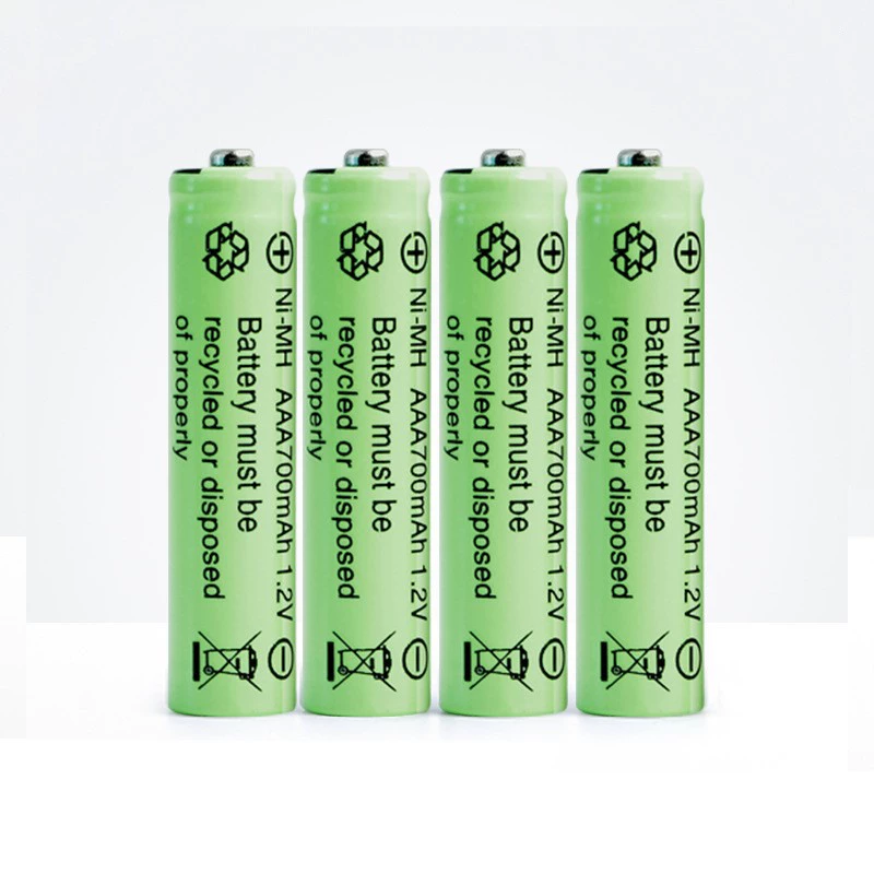 Первая батарейка типа No. 7 1.2V 700mAh электрическая детская музыкальная игрушка AAA зелёная банка может повторно заряжаться 500 раз