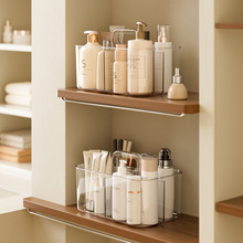 家用桌面收纳盒便捷塑料整理盒分格加厚手提储物篮杂物零食收纳篮