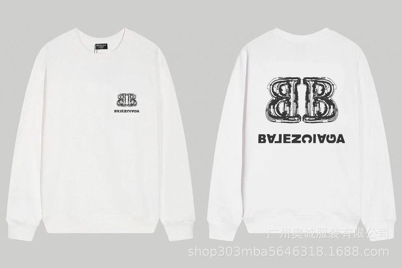 国境を越えた貿易 B's 24ss 秋 BB's ロゴプリント スウェットシャツ 380g コーマ綿二重糸 メンズ レディース スウェットシャツ|undefined