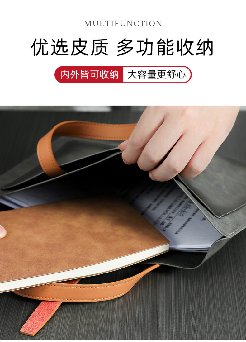 大容量公文包皮质带扣商务文件包便携防水通勤包印logo手提文件袋-阿里巴巴