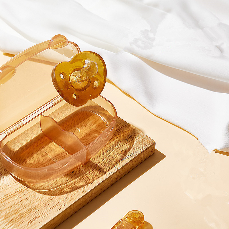 Baby pacifier baby super soft breast milk coax baby artifact day and night with nano color double pack soothing play mouth box