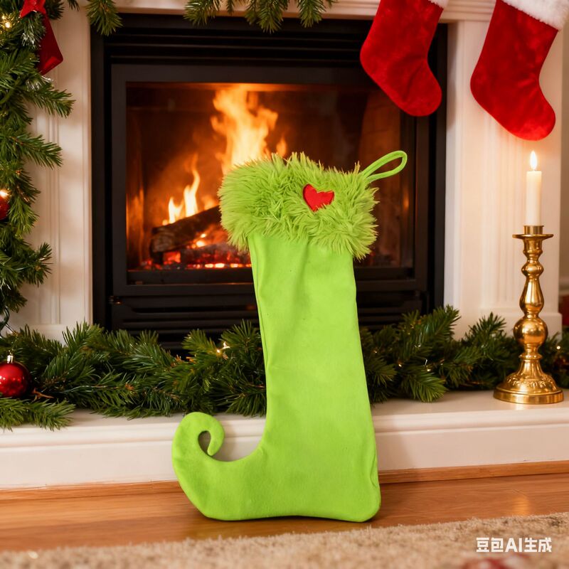 Cross-Border Grinch Green Christmas New Elf Foot Christmas Socks Red and Green Contrast Decorative Socks Cross-Border Grinch Green Christmas New Elf Foot Christmas Socks Red and Green Contrast Decorative Socks