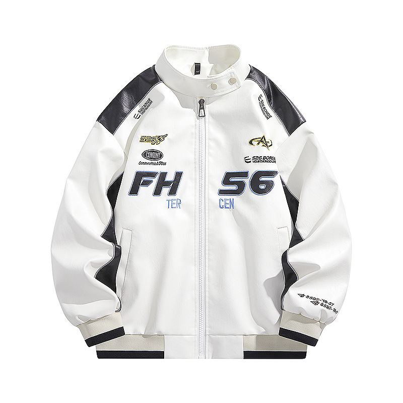 Chaqueta de cuero de hombre transfronteriza, chaqueta de hombre, nuevo otoño de moda, chaqueta de motocicleta a prueba de viento, guapo y delgado.