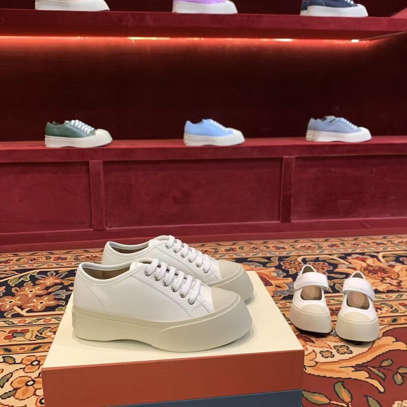 Mary Jane Platform Shoes with Velcro Straps, Thick-Soled Women's Shoes, Genuine Leather, Front Lace-Up, Fashionable Couple Shoes in Stock