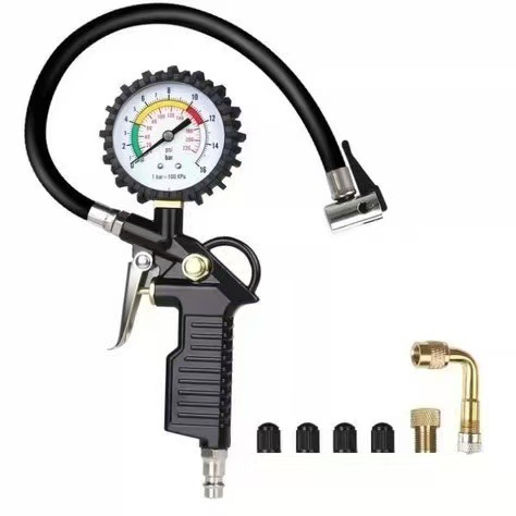 Cross-border tire pressure gauge, air pressure gauge, tire pressure detector, inflating gun, motorcycle inflating gun, high-precision tire pressure gun