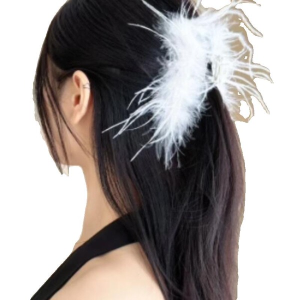 Chaoxian feather grabbing shark clipfish ostrich hair after grabbing…